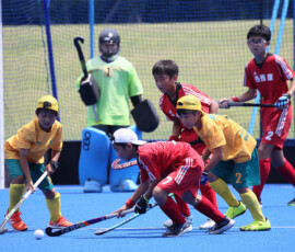 第45回 全国スポーツ少年団交流大会 男子決勝トーナメント 準決勝 (広島 vs 各務原レッド) の様子 (2022/8/14) Photo by 佐藤茂樹 Sposho-Men_11SF-K-H_20220814_pic45