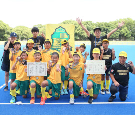 第45回 全国スポーツ少年団交流大会 男子準優勝・広島ホッケースポーツ少年団 (広島県) 2022/8/14 Photo by 佐藤茂樹 Sposho-Men_2022-2K-Hiroshima_pic02