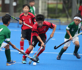 第45回 全国スポーツ少年団交流大会 男子決勝トーナメント 準々決勝 (HC HYOGO HEARTS vs いわて) の様子 (2022/8/13) Photo by 佐藤茂樹 Sposho-Men_7-H-I_20220813_pic16