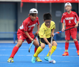 第45回 全国スポーツ少年団交流大会 男子フレンドリー決勝トーナメント 準決勝 (高石市 vs 春照) の様子 (2022/8/14) Photo by 佐藤茂樹 Sposho-Men_FK-SF-T-H_20220814_pic64