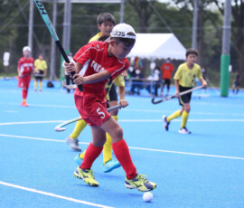 第45回 全国スポーツ少年団交流大会 男子フレンドリー決勝トーナメント 準決勝 (高石市 vs 春照) の様子 (2022/8/14) Photo by 佐藤茂樹 Sposho-Men_FK-SF-T-H_20220814_pic67
