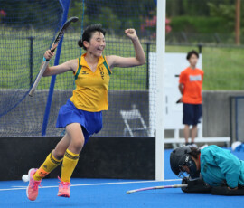 第45回 全国スポーツ少年団交流大会 女子決勝トーナメント 準々決勝 (はんのう vs いわて) の様子 (2022/8/13) Photo by 佐藤茂樹 Sposho-Women_1-H-I_20220813_pic03