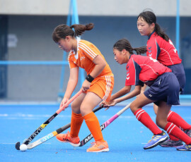 第45回 全国スポーツ少年団交流大会 女子決勝トーナメント 準決勝 (各務原オレンジ vs えちぜん) の様子 (2022/8/14) Photo by 佐藤茂樹 Sposho-Women_8-SF-K-E_20220814_pic42