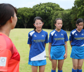 第45回 全国スポーツ少年団交流大会 相手をたたえるセレモニー (品川 2020) の様子 (2022/8/14) Photo by 佐藤茂樹 Sposho-Women_AS-Shinagawa_20220814_pic70