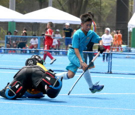 第46回 全国スポーツ少年団交流大会 最終日男子競技中の様子 (2023/8/13) Photo by 鈴崎哲夫 U12hockey_Natchamp-Men_20230813_pic04