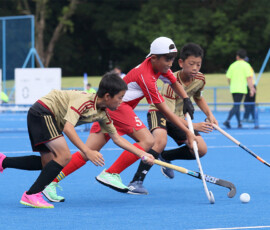 第46回 全国スポーツ少年団交流大会 最終日男子競技中の様子 (2023/8/13) Photo by 鈴崎哲夫 U12hockey_Natchamp-Men_20230813_pic06