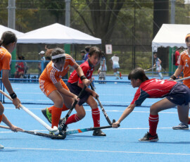 第46回 全国スポーツ少年団交流大会 最終日女子競技中の様子 (2023/8/13) Photo by 鈴崎哲夫 U12hockey_Natchamp-Women_20230813_pic03